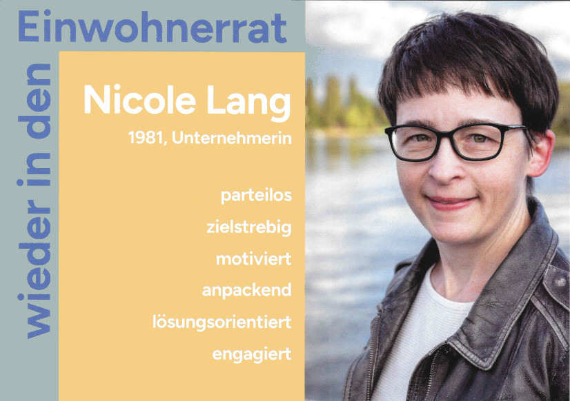 Einwohnerratsflyer Nicole Lang